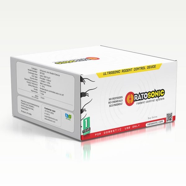 RATOSONIC Ultrasound Rodent repellent 1200 sqft - RC-203-D (Domestic) Silent